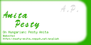 anita pesty business card